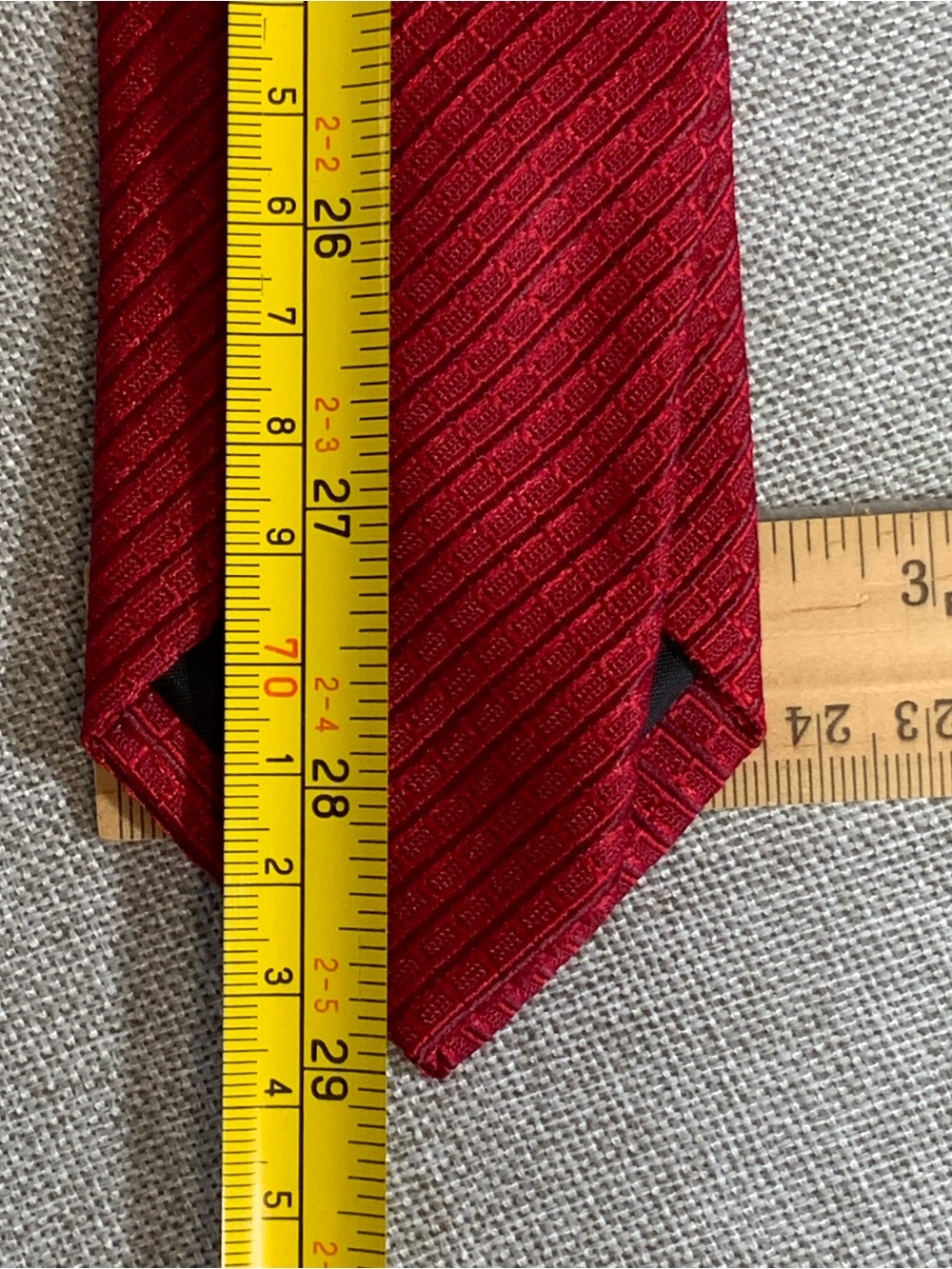 Perry Ellis Deep Red Solid Tie - Picture 7 of 7
